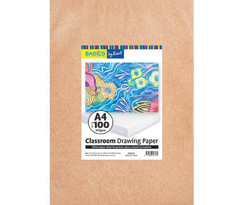 Classroom Drawing Paper by Zart A4 Pack of 100 - Educational Vantage