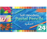 Zart Woodless Soft Pastel Pencils Pack of 24 - Educational Vantage