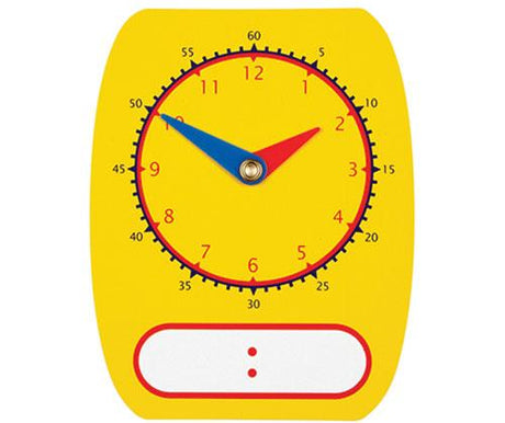 Clock Dial Digital/Analog Write On/Wipe Off 5 Pieces - Educational Vantage