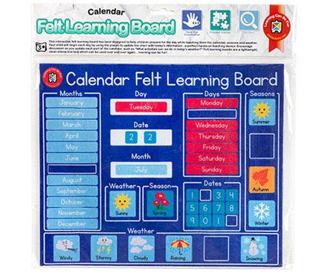 Felt Learning Board Calendar - Educational Vantage