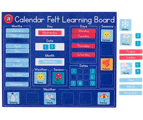 Felt Learning Board Calendar - Educational Vantage