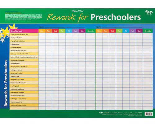 Rewards For Preschool/Big Kids Wall Chart - Educational Vantage