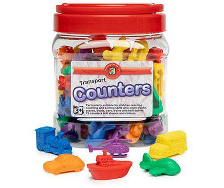 Transport Counters Jar Pack of 72 - Educational Vantage