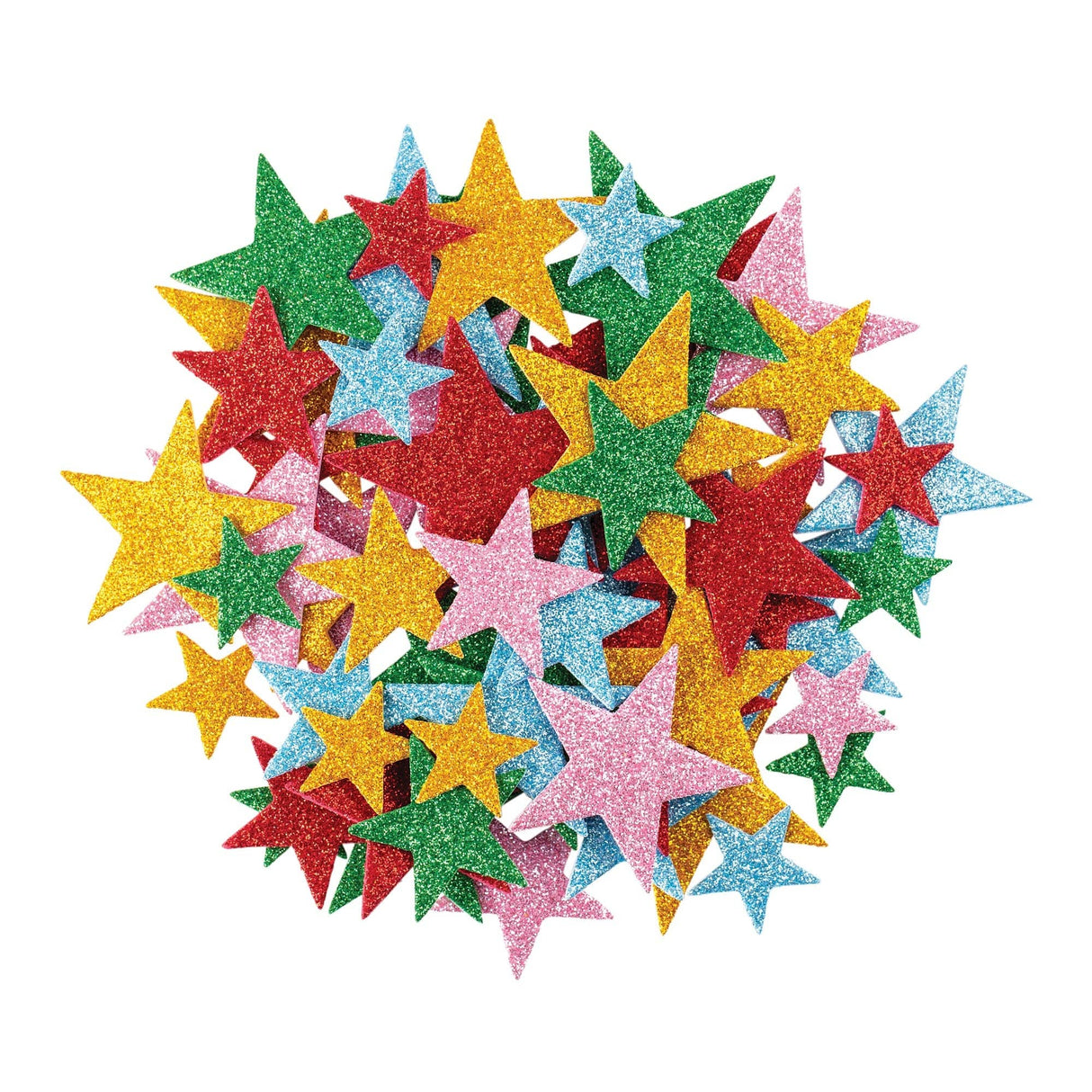 EVA Adhesive Glitter Stars Pack of 144 - Educational Vantage