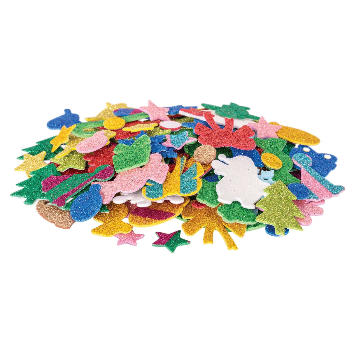 EVA Christmas Adhesive Shapes Pack of 100 - Educational Vantage