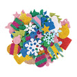 EVA Christmas Adhesive Shapes Pack of 100 - Educational Vantage