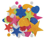 EVA Foam Glitter Shapes Pack of 100 - Educational Vantage