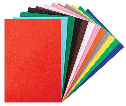 Felt Acrylic Coloured A4 Value Pack of 48 - Educational Vantage