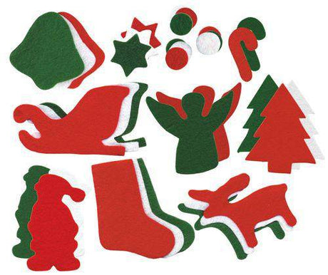 Felt Christmas Shapes Pack of 200 - Educational Vantage