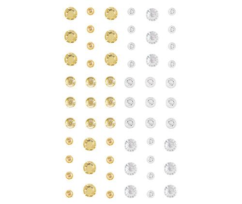 EC Adhesive Crystals Gold and Silver Pack of 60 - Educational Vantage