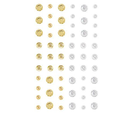 EC Adhesive Crystals Gold and Silver Pack of 60 - Educational Vantage