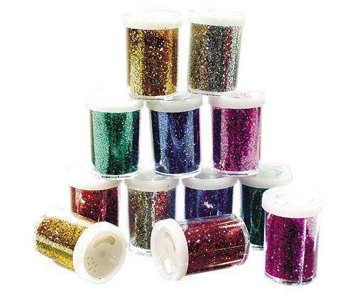 Cololured Glitter Pepper Shakers Pack of 12 - Educational Vantage