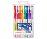 Basics Coloured Glitter Pens Pack of 8 - Educational Vantage