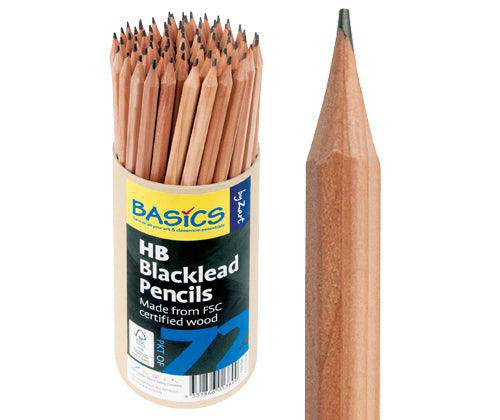 Zart Basics Blacklead HB Pencils Classpack of 72 - Educational Vantage