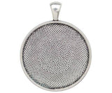 Pendant Cabochon Setting 30mm Silver Pack of 30 - Educational Vantage