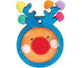 Wooden Reindeer Pendants with Cabochon Pack of 10 - Educational Vantage