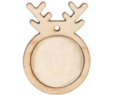 Wooden Reindeer Pendants with Cabochon Pack of 10 - Educational Vantage