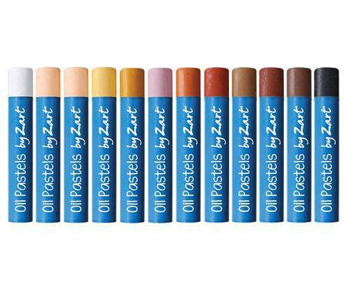 Basics Oil Pastels Skin Tone Colours Pack of 12 - Educational Vantage