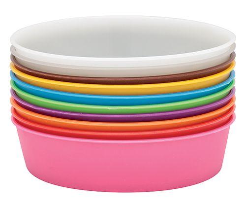 Plastic Painting and Sorting Bowls Coloured Pack of 10 - Educational Vantage