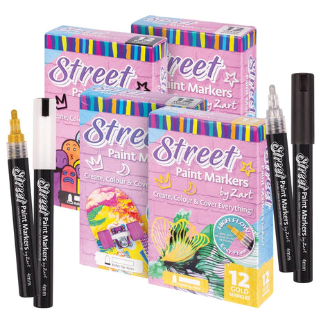 Street Paint Markers by Zart Pack of 12 - Educational Vantage