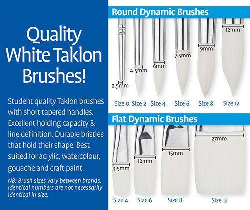 Zart Dynamic Taklon Round Brushes - Educational Vantage