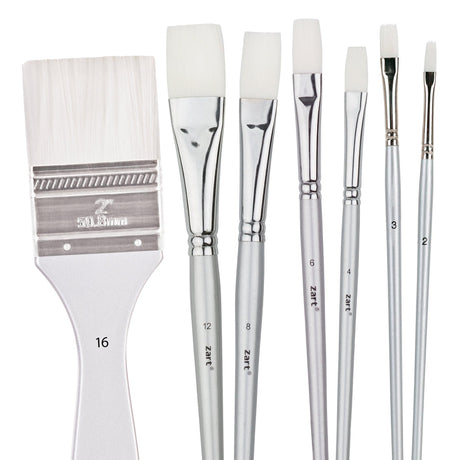 Zart Dynamic Taklon Flat Brushes - Educational Vantage