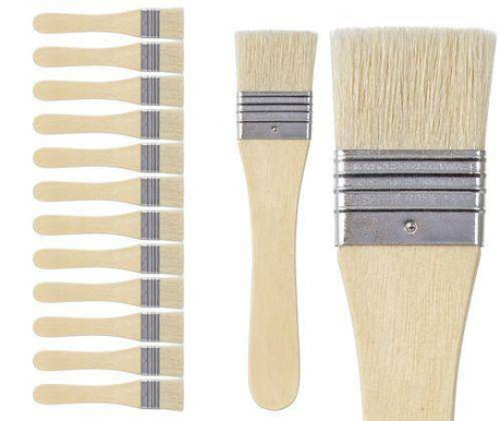 Wide Flat Brushes Pack of 12 - Educational Vantage