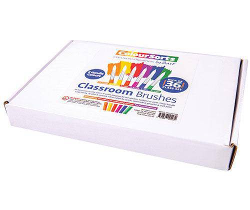 ColourSorts Classroom Organisers: Coloured Classroom Brushes by Zart Pack of 36 - Educational Vantage