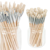 Hog Hair Assorted Size Bristle Brushes Pack of 60 - Educational Vantage