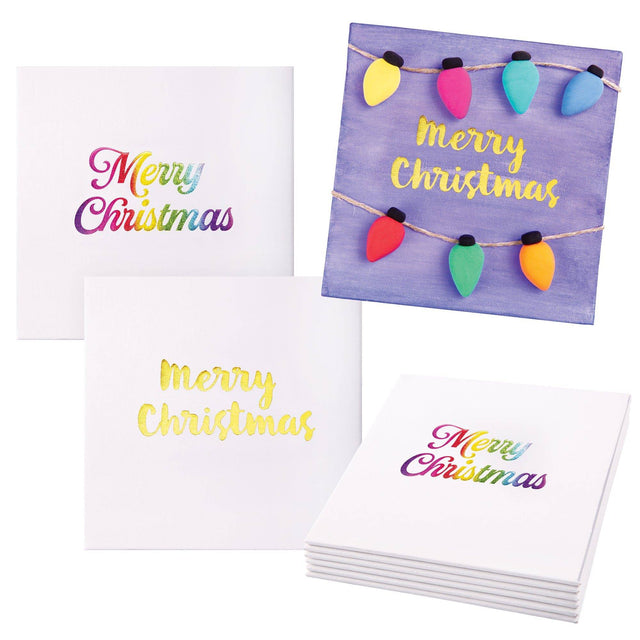 DIY Foil Christmas Canvas Pack of 6 - Educational Vantage