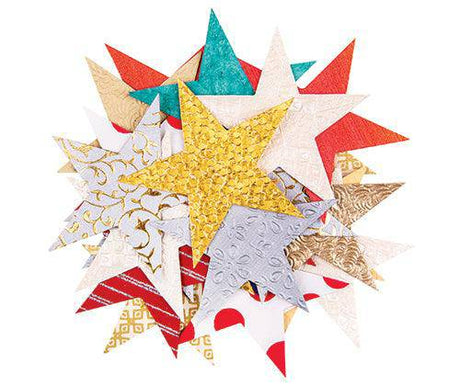 Handmade Paper Stars Xmas Colours Pack of 100 - Educational Vantage