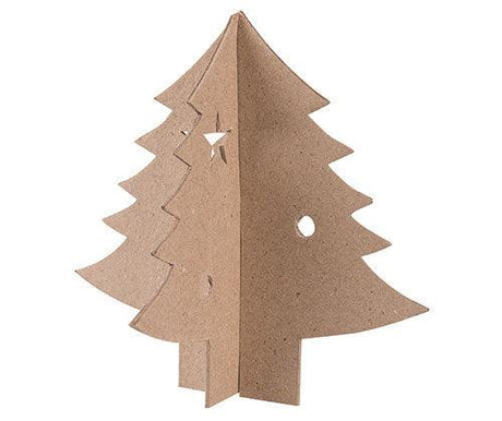 Papier-mache 3D Interlocking Christmas Trees Pack of 10 - Educational Vantage