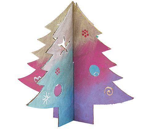 Papier-mache 3D Interlocking Christmas Trees Pack of 10 - Educational Vantage