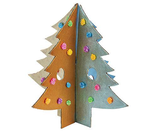 Papier-mache 3D Interlocking Christmas Trees Pack of 10 - Educational Vantage