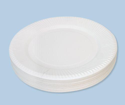 Paper Plates White Pack of 50 - Educational Vantage