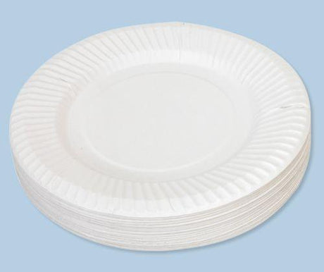 Unwaxed Round Paper Plates 15 cm Pack of 50 - Educational Vantage