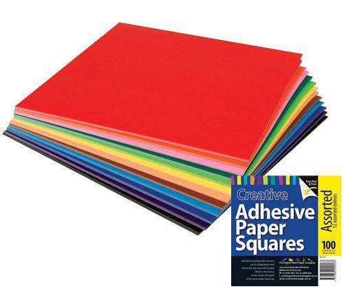 Adhesive Paper Squares Pack of 100 - Educational Vantage