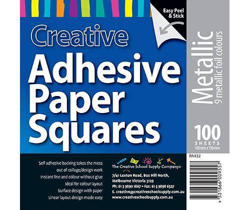 Adhesive Paper Squares Pack of 100 - Educational Vantage