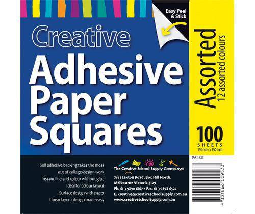 Adhesive Paper Squares Pack of 100 - Educational Vantage