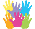 Pre-Cut Paper Hands Coloured Pack of 50 - Educational Vantage