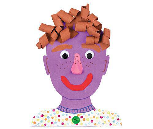 Pre-Cut Paper Heads Coloured Pack of 50 - Educational Vantage