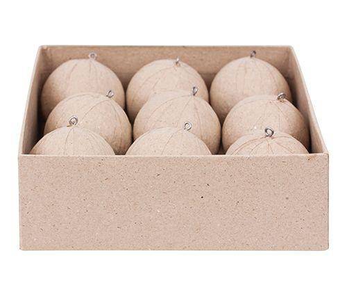 Papier-mache Baubles 60mm Pack of 9 - Educational Vantage