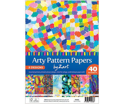 Pattern Paper A4 Arty Pack of 40 - Educational Vantage