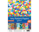 Pattern Paper A4 Arty Pack of 40 - Educational Vantage