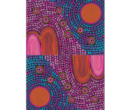 Pattern Paper A4 Contemporary Australian Indigenous Pack of 40 - Educational Vantage