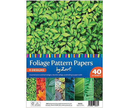 Pattern Papers A4 Foliage Pack of 40 - Educational Vantage