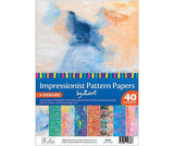 Pattern Papers A4 Impressionist Pack of 40 - Educational Vantage