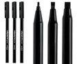 Calligraphy Pen Assorted Sizes Black Pack of 3 - Educational Vantage