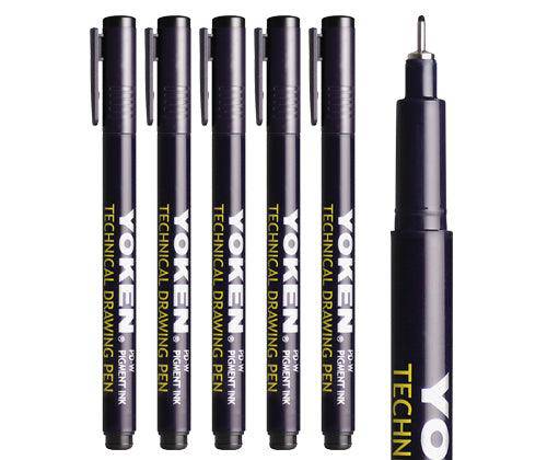 Technical Drawing Pen Assorted Pack of 5 - Educational Vantage