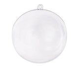 Plastic Bauble Clear 70mm Pack of 10 - Educational Vantage